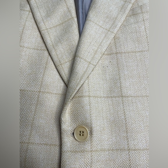 PAL ZILERI Gruppo Forall Trofeo Wool Tan Plaid Blazer - Picture 9 of 15